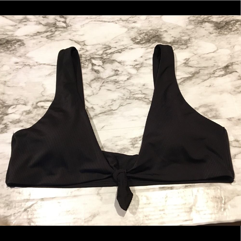No Boundaries Tie-Front Swim Top - Picture 2 of 5